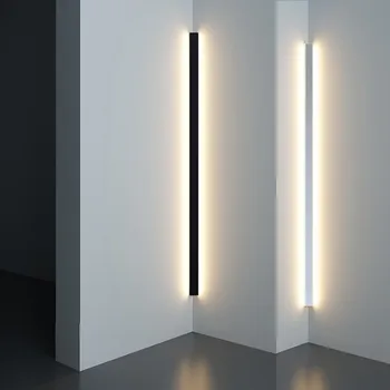 Modernus Minimalistinis Kampas LED Sienos Lempos Patalpų Paprasta Linija Šviesos Sienos Sconce Laiptų, Miegamojo Lovos, miegamojo lempa