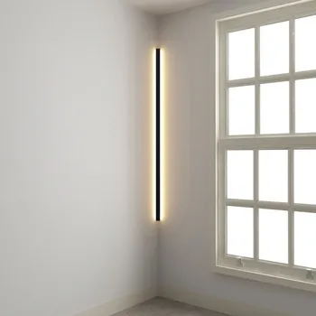 Modernus Minimalistinis Kampas LED Sienos Lempos Patalpų Paprasta Linija Šviesos Sienos Sconce Laiptų, Miegamojo Lovos, miegamojo lempa