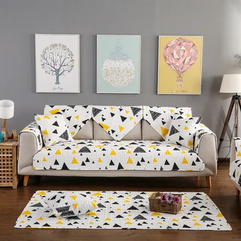 Modernus Minimalistinis Medvilnės Sofa Cover Rankšluostį, neslidžia Sėdynės Pagalvėlės Slipcover Keturis Sezonus Universalus Sofa Apima Kambarį
