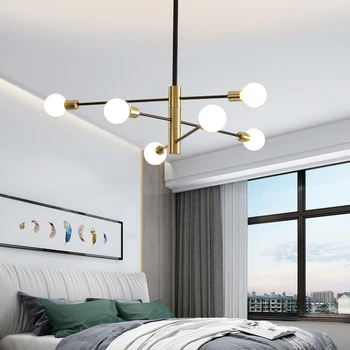 Modernus Nordic Black Šviestuvai LED Neįtraukti Lemputės, Namų Apšvietimas, Patalpų Įrenginiai 2021