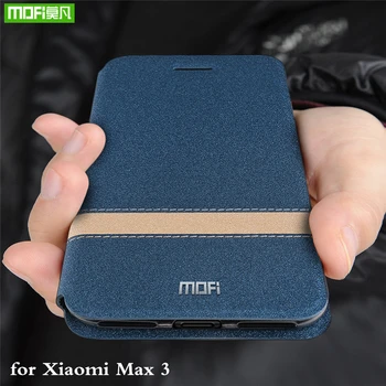 MOFi Flip Dangtelis Xiaomi Mi Max 3 Atveju Xiomi Max Pro Silikono TPU Būsto Mi Max 2 PU Odos, 