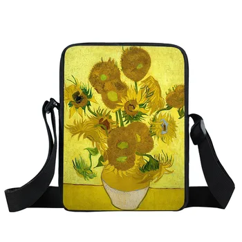 Mona Lisa/Pablo Picass/Van Gogh Mini Krepšys Paauglys Merginos Crossboy Krepšiai Moterų Rankinės Ponios Mažas Tote