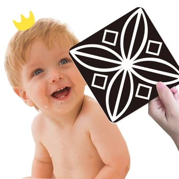 Montessori Žaislai, Kūdikių Ankstyvojo Mokymosi Juoda Balta Korteles vizualinė Stimuliacija Jutimo Kontrastas Žvalgybos mokomąją Medžiagą