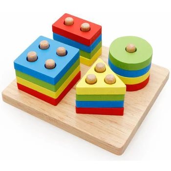 Montessori Žaislai Švietimo Mediniai Žaislai Vaikams Ankstyvo Mokymosi Pratybų Hands-on galimybė Geometrines Figūras Atitikimo Žaidimai