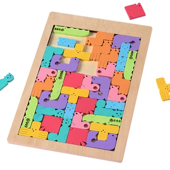 Montessori Žaislai Švietimo Medinio Medžiagos, Vaikams Žvalgybos Ankstyvasis ugdymas Ikimokyklinio Mokymo 3D Puzzle Žaidimai