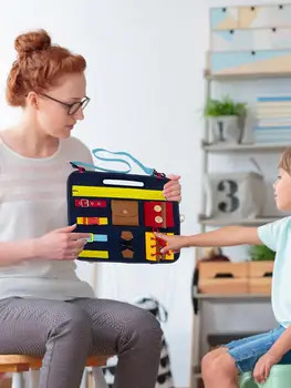 Montessori Žaislas Pagrindinių Mokymo Jutimo Kūdikių Busyboard Vaikščioti Ntelligence Plėtros Pagrindinius Įgūdžius, Mokytis Žaislas