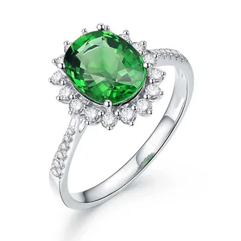 MOONROCY CZ Ovalo formos Žiedai Kubinis Cirkonis Green Crystal Šalies Vestuvinį Žiedą, Aukso Spalvos Papuošalai Didmeninė Moterys, Merginos Dropshipping