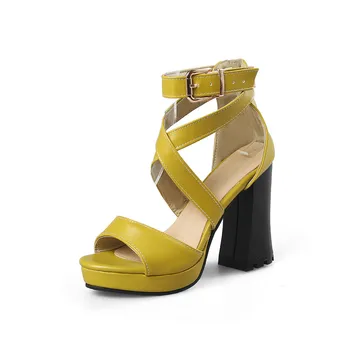 MORAZORA 2020 karšto pardavimo pu moterų gladiatorių sandalai sagtis mados aikštė aukštakulnius batus, mados platformos partija batus moteris