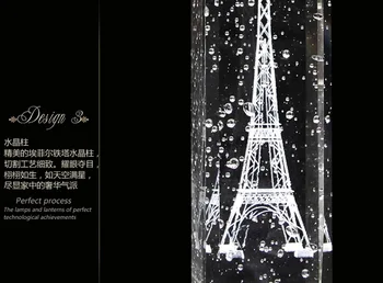 Morden K9 Aišku Kristalų Skiltyje Eifelio Bokštas Burbulas Skiltyje Kristalų Droplight Lubų Apšvietimo, Kavinė Restoranas, Naktiniai Salė, Valgomasis