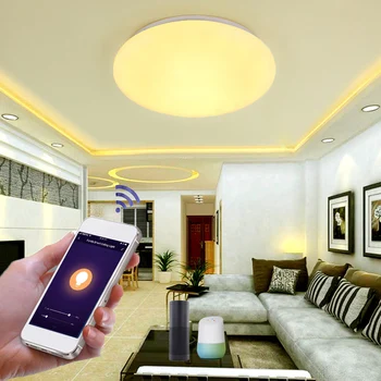 Mordern LED Lubų Šviesos RGBCW Pritemdomi AC110V 220V APP Nuotolinio Valdymo WIFI Apšvietimo Spalvinga miegamojo kambarį Smart Lempos