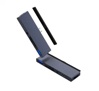 Mosible USB C Hub HDMI Adapteris su USB-C PD TF, SD, USB 3.0 3.5 mm Jack Port USB C Tipo Dock for iPad Pro 2020 