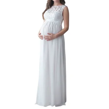 Moteris Nėščia Nėrinių Suknelė Be Rankovių Ilgio Maxi Dress Motinystės Suknelė Fotografijos Rekvizitai Drabužių Šalis Vestuvių Suknelė#520