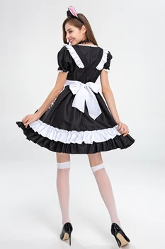 Moteris Seksuali Tarnaitė Vienodas Nėrinių Tutu Suknelė Medvilnės Prijuostė Pagundai Komplektus Lolita Suknelės Kawaii Japonų Anime Cosplay Kostiumas