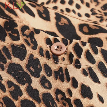 Moteris Viršuje Plius Dydis Ponios, Leopardas spausdinimui 2018 ilgomis Rankovėmis Nauja Modis T-shirt Mados Atsitiktinis Palaidų Moterų marškinėliai 18Nov6