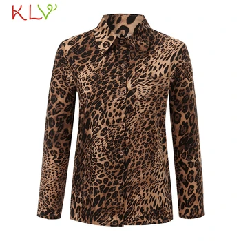 Moteris Viršuje Plius Dydis Ponios, Leopardas spausdinimui 2018 ilgomis Rankovėmis Nauja Modis T-shirt Mados Atsitiktinis Palaidų Moterų marškinėliai 18Nov6
