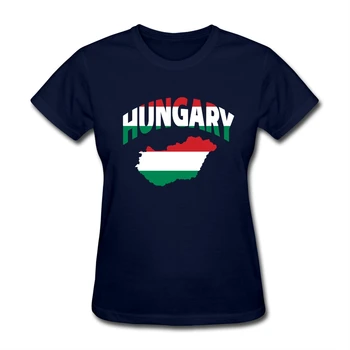 Moteriški Nauji Vengrijos Vėliavos T-shirt Vengrijos Žemėlapis Varžtas Kaklo Kostiumai Pigiai Pilka Kūrėjas Moteris, O-kaklo Mados Atsitiktinis Medvilnės