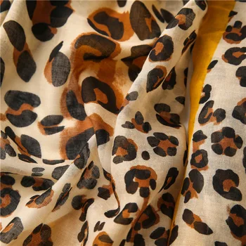Moterys Naujas Mados Leopard Dot Pakraštyje Viskozė Skara Skara Ispanija Prekės Dizaineris Duslintuvo Lankelis Sjaal Musulmonišką Hidžabą Sjaal 180*90 cm