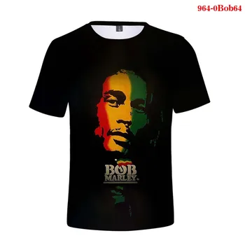 Moterų Drabužiai Juokinga, Bob Marley T-Shirt 3D Spausdinimo Tee Marškinėliai Hipster Trumpas Rankovėmis Harajuku Streetwear Bob Marley Marškinėliai Atsitiktinis