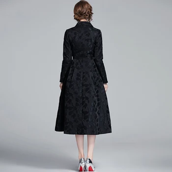 Moterų Elegantiškas Midi Suknelė prancūzų Stiliaus Žakardo Audimo Naujas Populiarus Vestidos 2020 M. Rudenį Užimantys Office Ponios Prabangos Suknelės