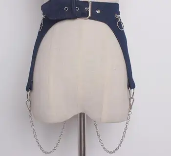Moterų mados kilimo ir tūpimo tako vintage džinsai grandinės Cummerbunds moteriška Suknelė Korsetai Juostos Diržai apdailos platus diržas R1423
