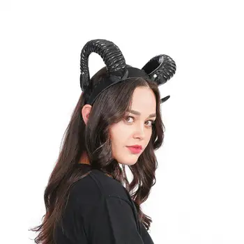 Moterų Mergina Helovinas stereo velnias Ožkų ragų lankelis Cosplay Partijos Priedai