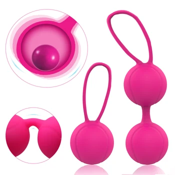 Moterų po gimdymo remonto makšties hantelio viskas įskaičiuota gumos tenisas-kaip makšties mokymo vibracijos smart kamuolys Sekso žaislai