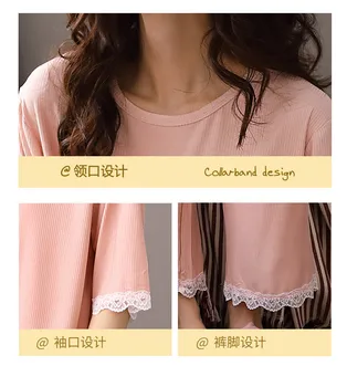 Moterų Rudenį Modalinis Kelnės Homewear+T Shirt 2 Vienetų Komplektas Moteriška Pižama Moterų Namų Drabužių Modalinis Atoff Namų Kostiumą Lady Homewear
