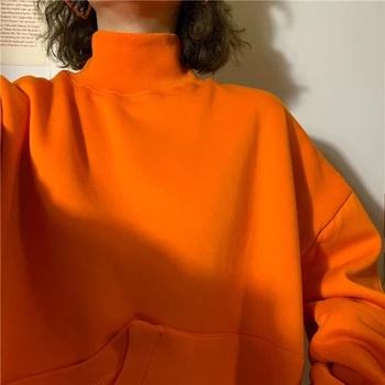 Moterų Vilnos-liniuotas Megztinis 2020 Naujų korėjos Stiliaus Prabangus Visas rungtynes, Laisvas Megztinis Golfo Ins Mados Asmeninį Kišenėje Dizainas