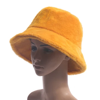 Moterų Žiemos Fuzzy Pliušinis Kibiro Kepurę Ausies Šilčiau Trumpas Kraštų Saulės Turas Viršuje Tirštėti Vėjo Packable Žvejo Kepurė