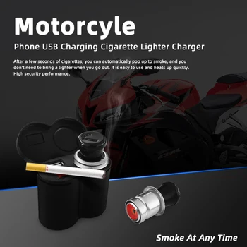 Motociklo Cigarečių Degiklio Lizdo Komplektas Motociklo Prekių Motociklo Mobiliųjų Telefonų Kroviklį USB Greitai Įkrauti Vandeniui
