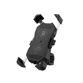 Motociklo Mobiliojo Telefono Mount Turėtojas Stendas su QC3.0 Greitai Įkrauti USB Įkroviklis