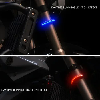Motociklo Universalus LED Posūkio Signalo Lemputė Kawasaki, Suzuki Honda BMW Už Aprilia motociklai 12V Žiedas indikatorių lemputė