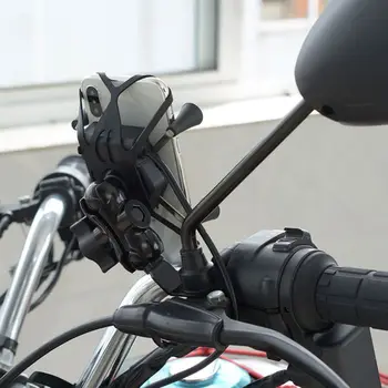 Motociklų didmeninės Mobilųjį Telefoną su šlapia Danga, Apkabos, Stovas Laikiklis Laikiklis su USB Įkroviklio Lizdas išmaniųjų telefonų
