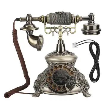 MS-5700D Dervos Klasikinių Senovinių Ratas Dial Antikvariniai Sukimosi Europos Telefonas VintageTelephone Ratas, telefono fijo