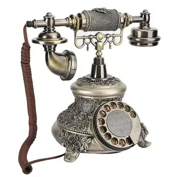 MS-5700D Dervos Klasikinių Senovinių Ratas Dial Antikvariniai Sukimosi Europos Telefonas VintageTelephone Ratas, telefono fijo