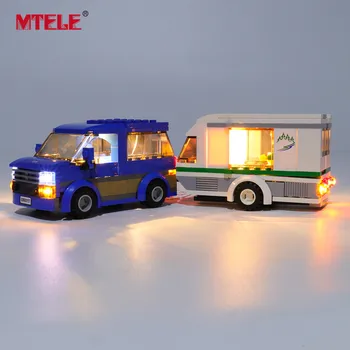 MTELE Prekės LED lemputės Komplektą Už 60117 City Serijos Van & Caravan Žaislas Blokai Compatile Su 02048