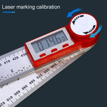 Multi-funkcija Kampas Inclinometer Valdovas Nerūdijančio Plieno Kampo Matuoklis Skaitmeninis Elektronų Goniometer Protractor už staliaus darbai