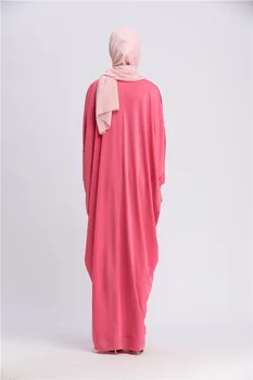 Musulmonų suknelė Atsitiktinis Palaidų Šikšnosparnių Rankovėmis Artimųjų Rytų Skraiste Suknelė islamo drabužių dubajus abaja 126