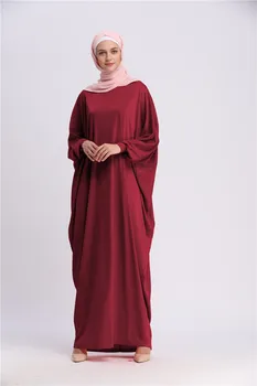 Musulmonų suknelė Atsitiktinis Palaidų Šikšnosparnių Rankovėmis Artimųjų Rytų Skraiste Suknelė islamo drabužių dubajus abaja 126
