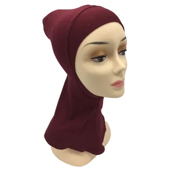 Musulmonų Turbaną Skrybėlę Moterų Visiškai Padengti Vidinį Hijab Kepurės Islamo Underscarf variklio Dangtis, Kietas Modalinis Pagal Šaliko, kepurės ruožas hijab bžūp