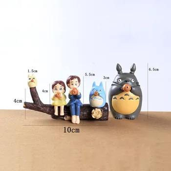 Muzikos Totoro Nustatyti Miniatiūriniai Pasakų Sodo Namų, Namų Apdailos Mini Amatų Micro Kraštovaizdžio Dekoro Priedai 