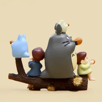 Muzikos Totoro Nustatyti Miniatiūriniai Pasakų Sodo Namų, Namų Apdailos Mini Amatų Micro Kraštovaizdžio Dekoro Priedai 