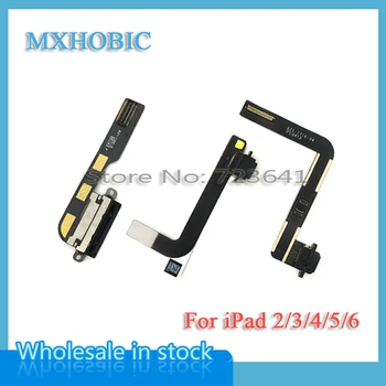 MXHOBIC 5vnt/daug Įkroviklio Įkrovimo lizdas Flex Kabelis iPad 2 3 4 5 6 oro air2 USB Doko Jungtis Juostelės atsarginės Dalys