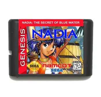 Nadia 16 bitų MD Žaidimo Kortelės Sega Mega Drive Genesis