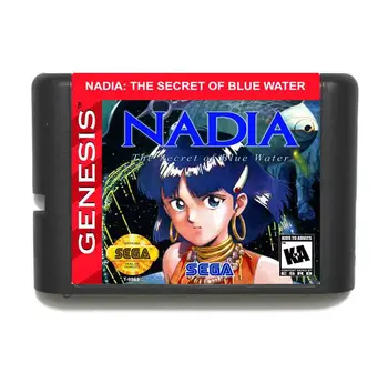 Nadia 16 bitų MD Žaidimo Kortelės Sega Mega Drive Genesis
