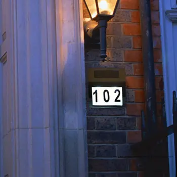 Namas, durų skaičius lauko viešbutis led skaičiai butas pasirašyti iškabos doorplate Adresas Apnašas Skaitmenų Plokštė Sieniniai Šviestuvai Dropship