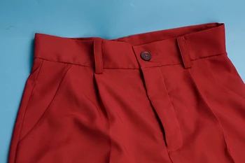 Naminis 2020 naujos vyriškos laisvalaikio kelnės su aukšto raudona juosmens.