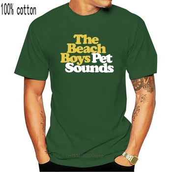 Naminių gyvūnėlių Garsų 60s The Beach Boys Roko Grupė Black Mens T-Shirt Medvilnės S-XXXL Dydžio