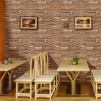 Namo Apdaila 3D PVC Sienų Lipdukai Popieriaus Plytų, Akmens Tapetai, 