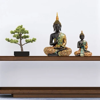 Namo Apdaila Budos Statula Rankų Žalia Dervos Tailandas Budos Skulptūra, Budizmo, Induizmo Fengshui Statulėlės Meditacija